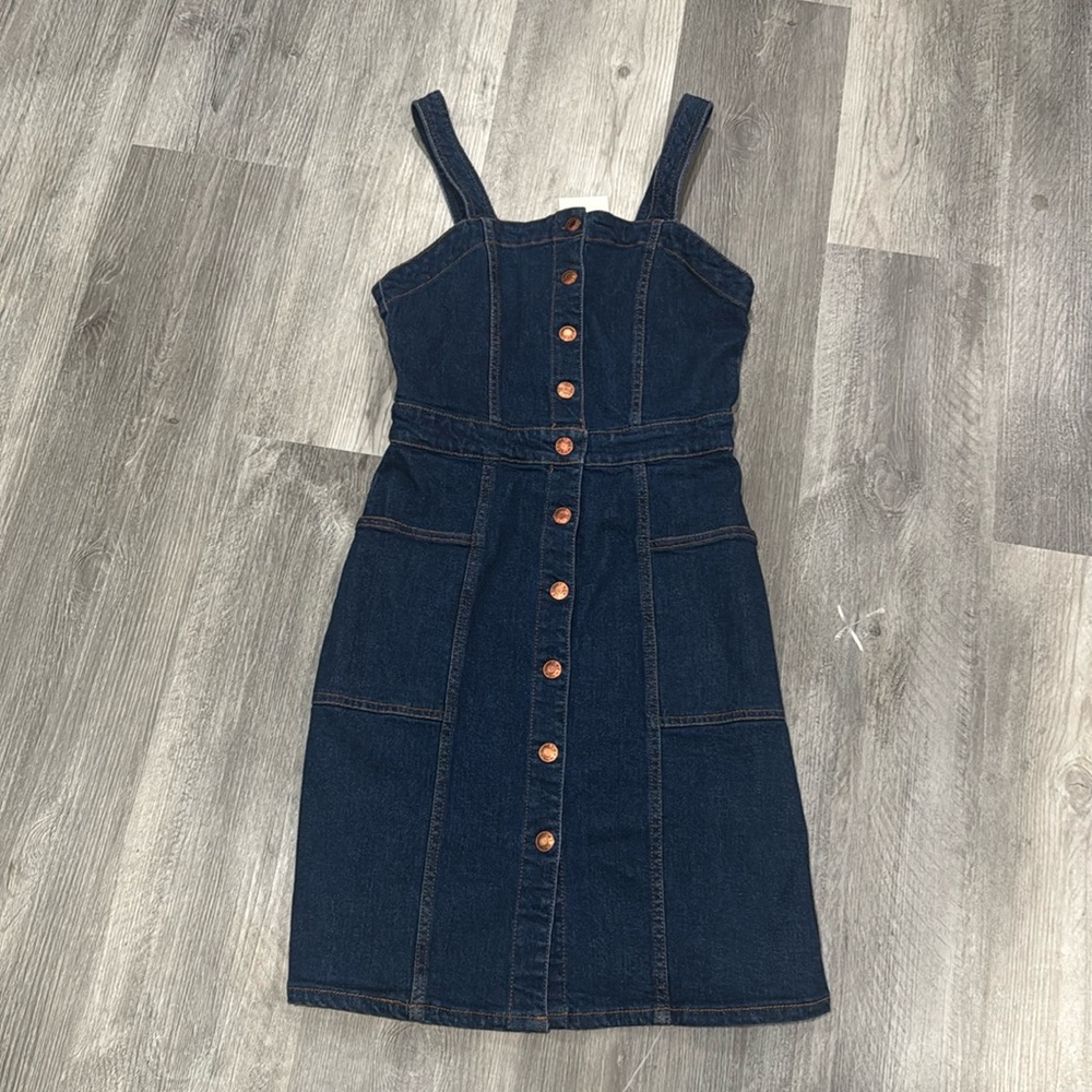 OAT New York - Dark Denim Button Up Dress - Size 2 NWT